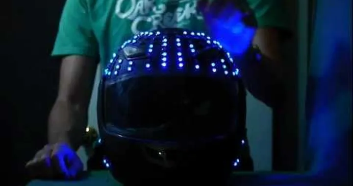 My Blue LED Helmet