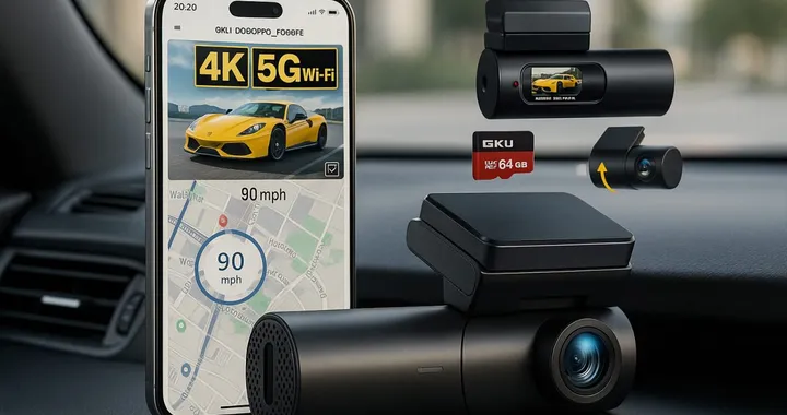 Dash cam GKU D600Pro: qualità 4K e accessori completi ora a prezzo top