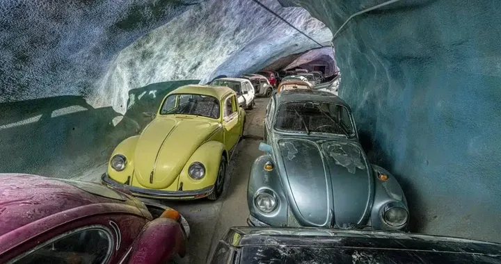 Le Volkswagen prigioniere di una miniera in Svizzera