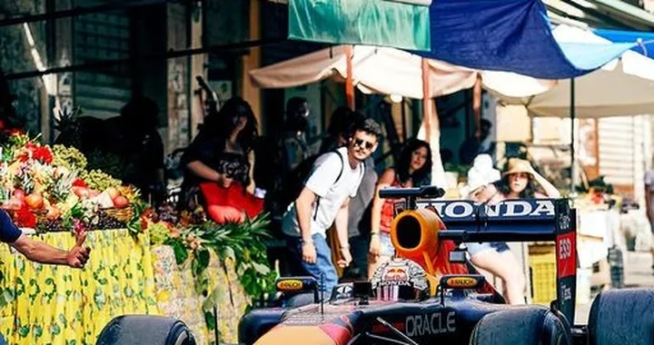 F1, Red Bull: l'incredibile show nel centro di Palermo
