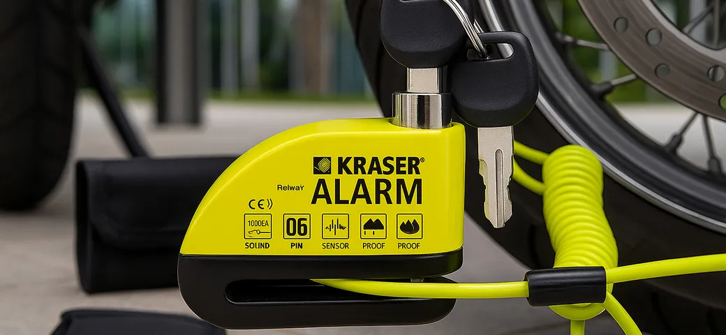 Blocca disco KRASER WA6Y con allarme: sicurezza TOP a un prezzo imbattibile