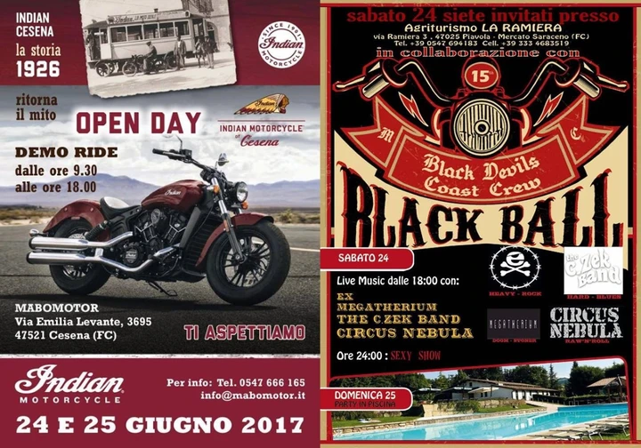 Indian Motorcycle demo ride a Cesena