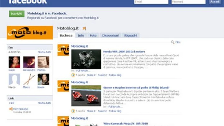 Motoblog sbarca su Facebook: perché non diventare Fan?