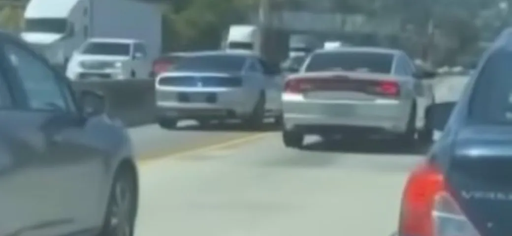 Con la Mustang sfida una Charger, ma è la Polizia... [Video]