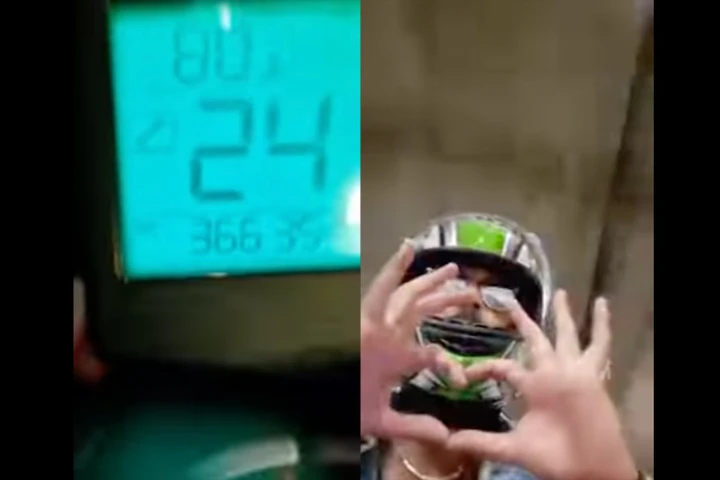 Si filma in moto a 240 km/h: il video