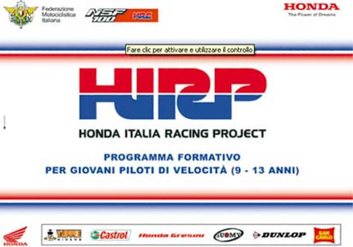 Ultimo giorno per iscriversi al Honda Italia Racing Project!