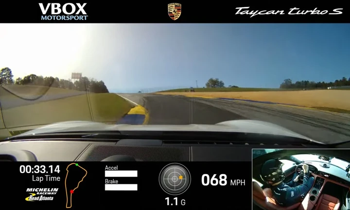Una Porsche Taycan Turbo S fa il record EV a Road Atlanta