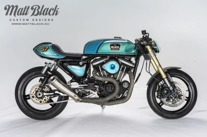 Special: H-D Sportster cafe racer Matt Black Custom Designs
