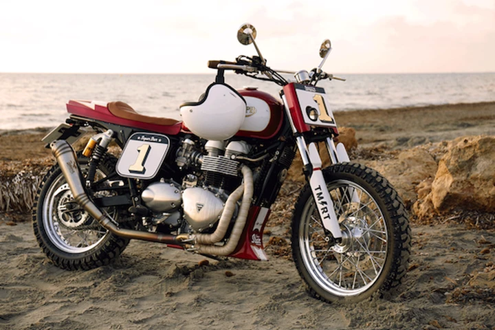 Tamarit Superstar, la Triumph Bonneville da dirt track