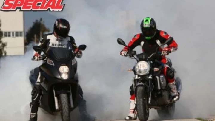 Test comparativo Aprilia Mana vs Gilera GP 800, lui è peggio di me