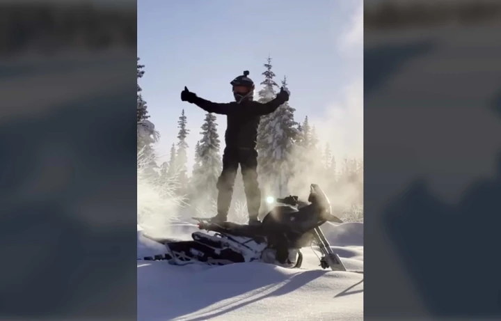 Sulla neve in sella ad una BMW F 850 GS