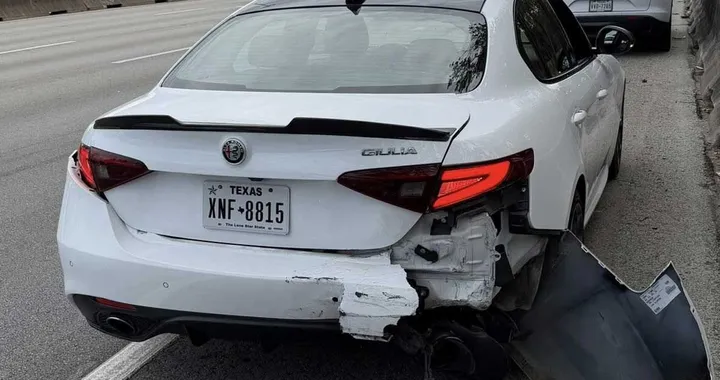 Ritira un'Alfa Romeo Giulia nuova, ma dopo 60 minuti è da rottamare