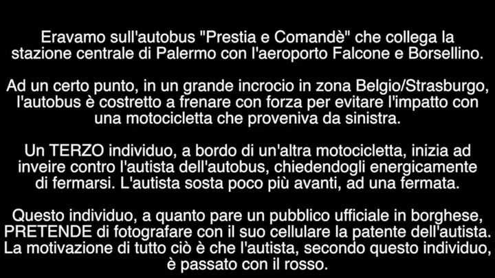 Lite Autista Autobus e Vigile a Palermo