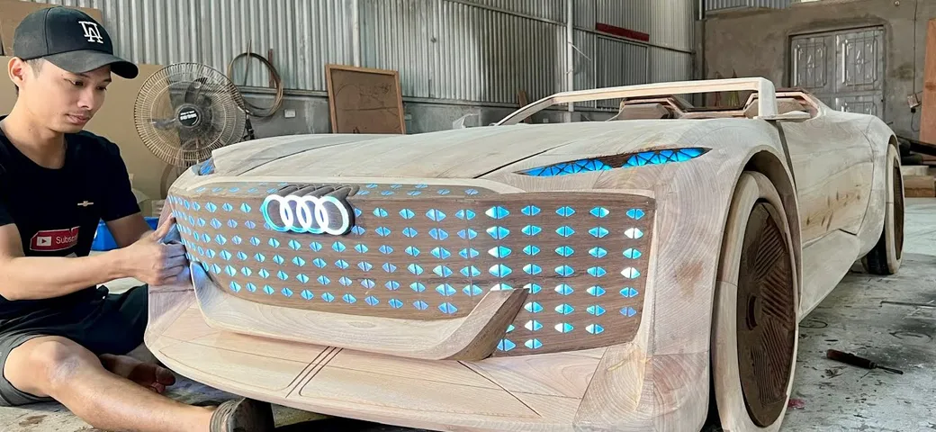 La Audi Skysphere rinasce in legno