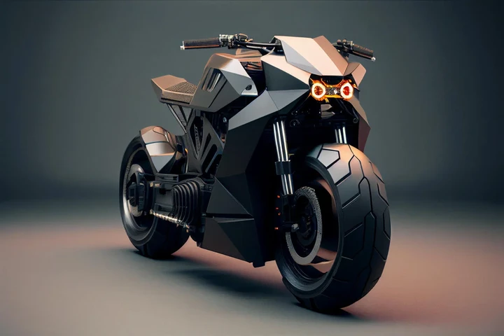 I concept di Tesla Cyberbike generati dall'Intelligenza Artificiale