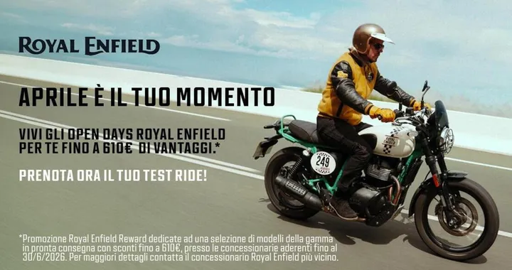 Royal Enfield Italia: 125 anni del marchio con porte aperte dal 13 al 18 aprile