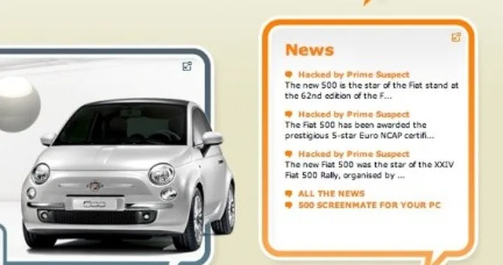 Hacker attacca il sito www.fiat500.com