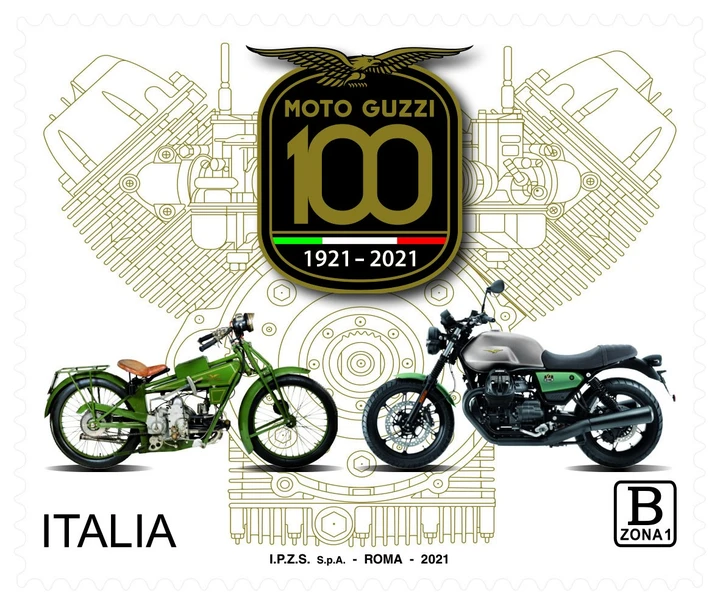 Moto Guzzi, ecco il francobollo celebrativo del centenario