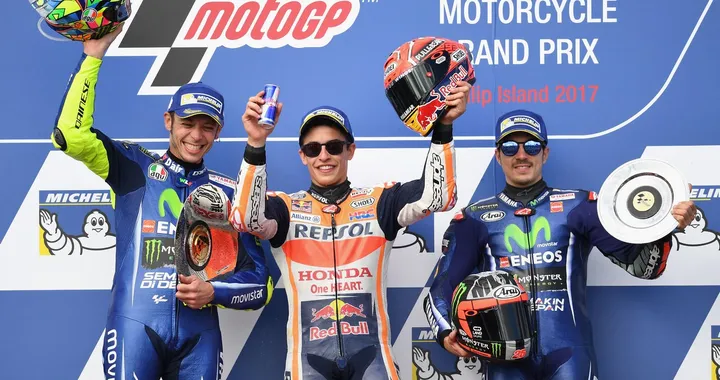MotoGP Australia 2017: vince Marquez su Rossi e Vinales, Dovizioso 13° [FOTO]
