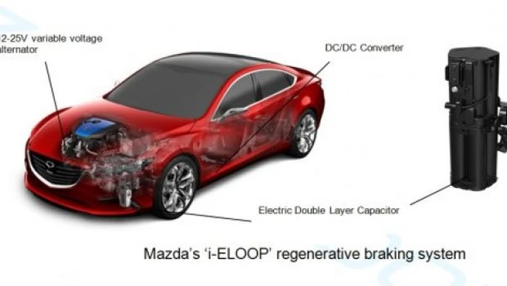 Mazda i-ELOOP: il sistema di recupero dell'energia frenante col condensatore