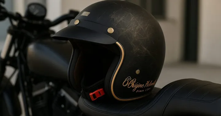 Casco jet vintage ORIGINE PRIMO: stile retrò e sicurezza a un prezzo sorprendente