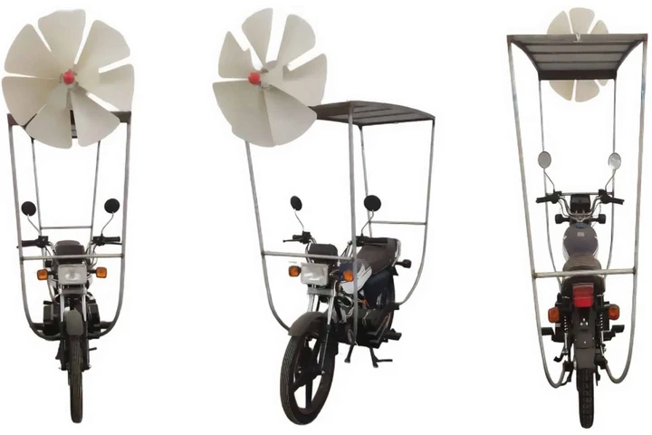 YongLE Risheng CG: la moto elettrica che si ricarica con sole e vento