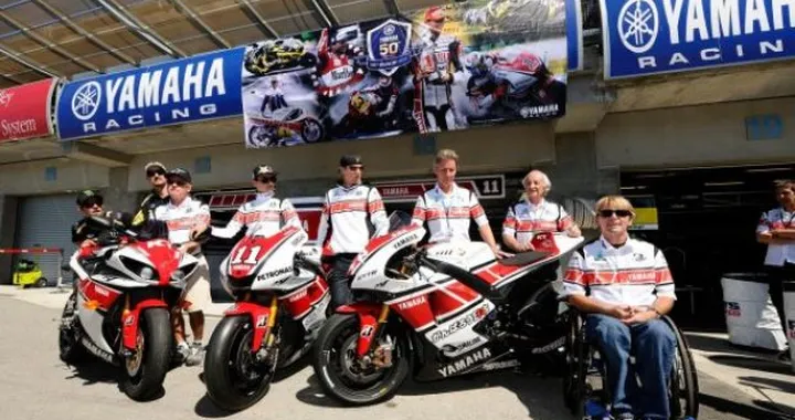 MotoGP: i campioni del passato in pista con Yamaha a Laguna Seca