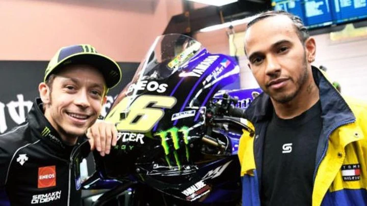 Hamilton in visita da Rossi: 
