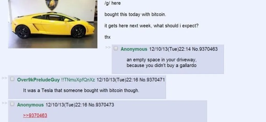 Lamborghini: una Gallardo la prima auto ad essere realmente pagata in bitcoin?