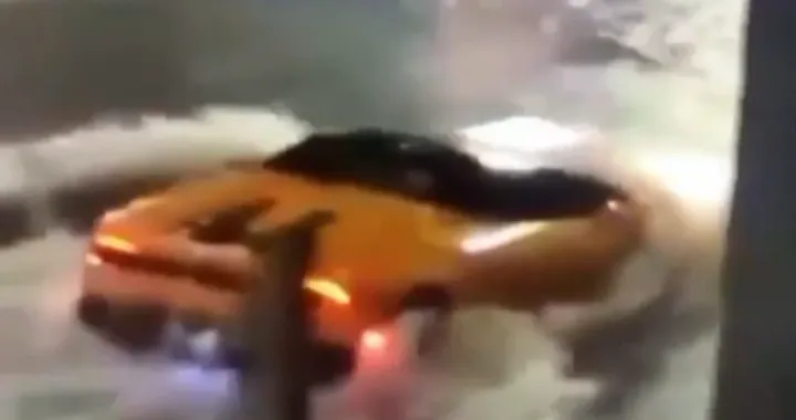 Lamborghini Huracán Spyder, a Miami non teme l'acqua dell'uragano Eta [Video]
