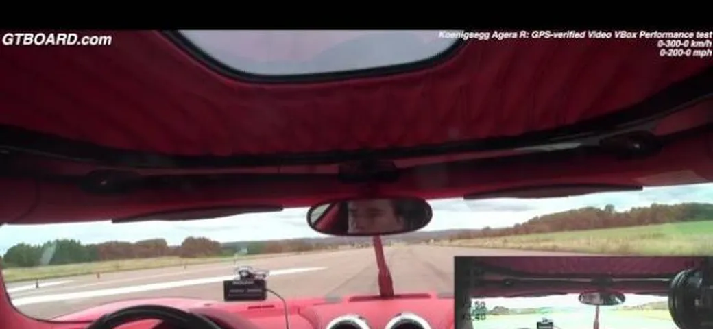 Video: lo 0-300-0 km/h della Koenigsegg Agera R