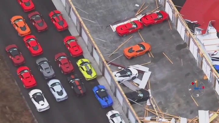 Danni milionari: 120 nuovissime Corvette distrutte da un tornado