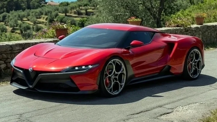 Alfa Romeo 6C, il render immagina una sportiva pronta a sfidare la Corvette