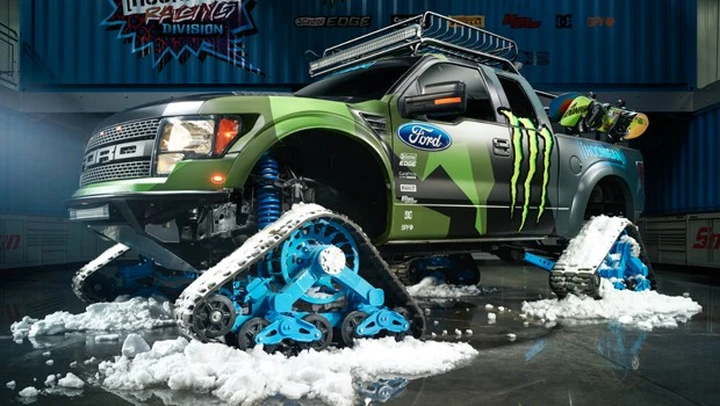 Il Ford F-150 Raptor cingolato di Ken Block
