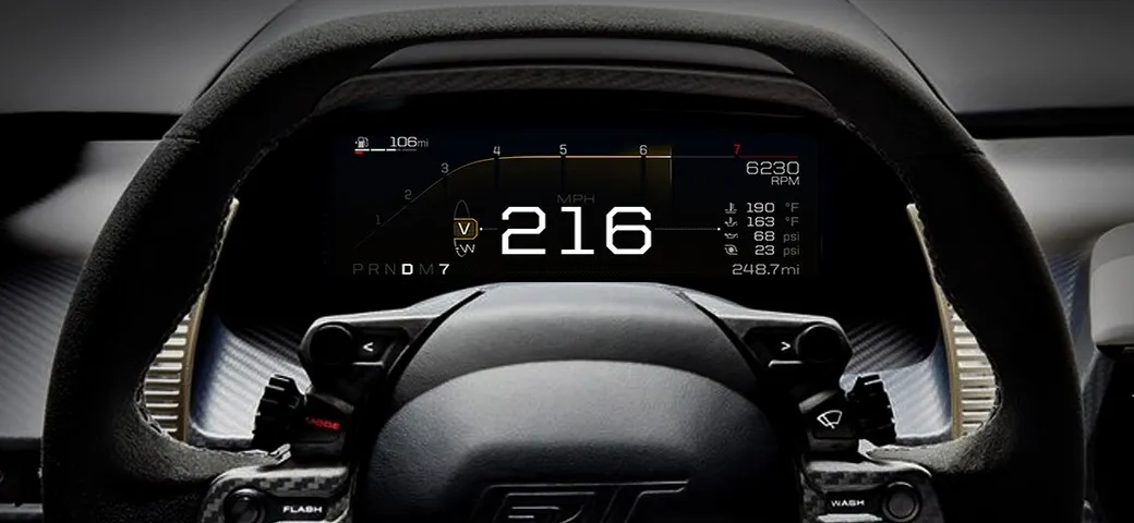 Ford GT: il nuovo display digitale adattivo [Video]