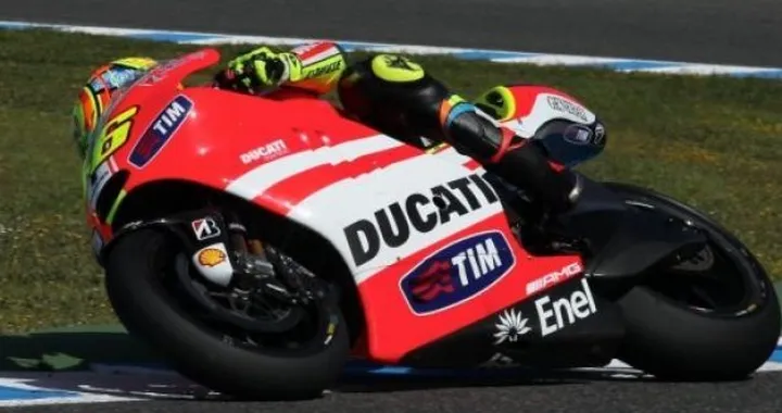 Valentino Rossi al Mugello con la Desmosedici GP12