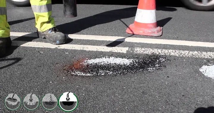 Riparazione buche asfalto