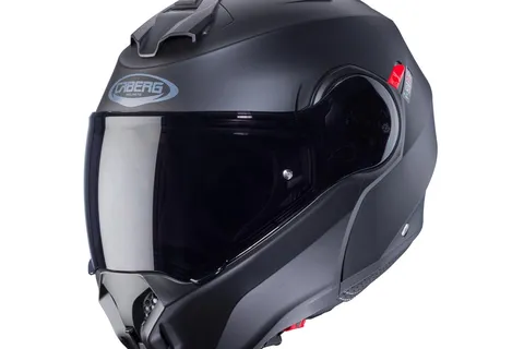 Casco Caberg Duke Evo apribile doppia visiera Move nero, bianco e rosso