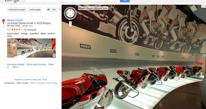 Google Maps vi porta nel Museo Ducati