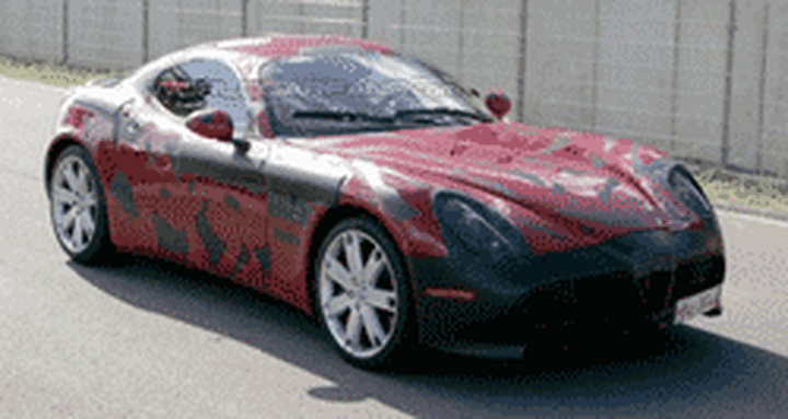 Alfa 8c Competizione in test al Nürburgring