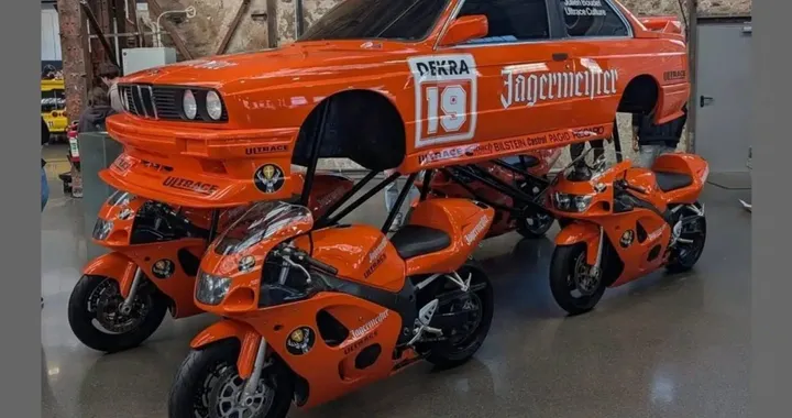 BMW E30 su 4 Suzuki GSX-R: il progetto più folle del 2026