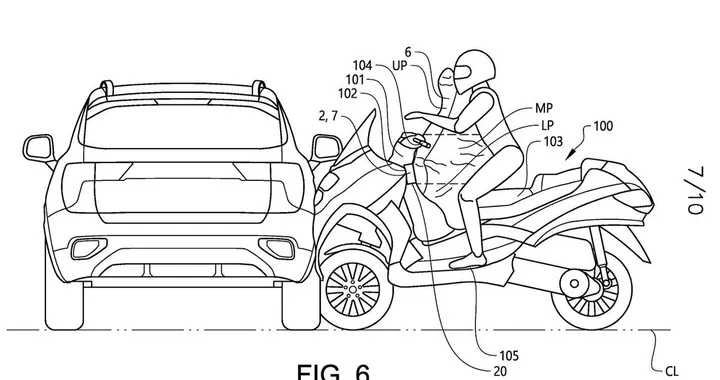 Piaggio MP3: i brevetti del prototipo con airbag
