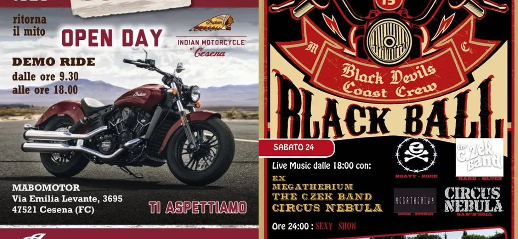 Indian Motorcycle demo ride a Cesena