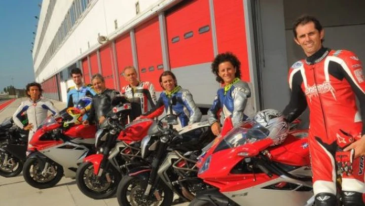 Adria: al via i corsi di guida in pista con MV Agusta, Manuel Poggiali e Marco Lucchinelli