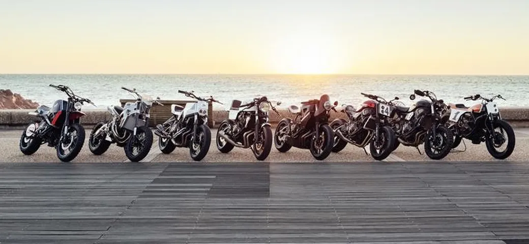 Yamaha al Wheels and Waves 2017 con otto Yard Built