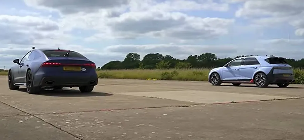 Audi RS7 Performance vs Hyundai IONIQ 5 N: drag race in video