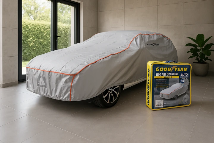 Proteggi la tua auto con Goodyear: offerta speciale sul telo antigrandine su Amazon