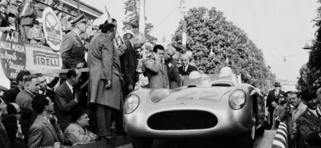 Mercedes: Miki Biasion e Jochen Mass alla Mille Miglia con l'Ali di Gabbiano