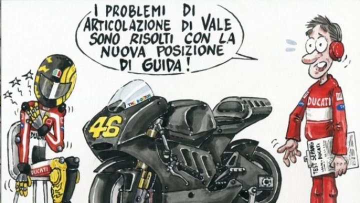 Nuova posizione di guida per la Desmosedici GP11 di Valentino Rossi