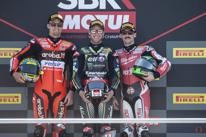 SBK Misano 2018:  Rea vince Gara-1, Davies 2° su Laverty